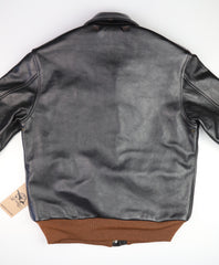 Aero A-2 Military Flight Jacket, size 40, Blackened Brown Vicenza Horsehide