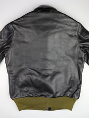 Aero A-2 Military Flight Jacket, size 40, Blackened Brown Vicenza Horsehide