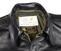 Aero A-2 Military Flight Jacket, size 40, Blackened Brown Vicenza Horsehide
