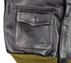 Aero A-2 Military Flight Jacket, size 40, Blackened Brown Vicenza Horsehide