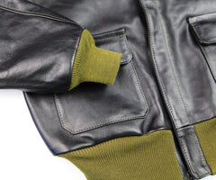 Aero A-2 Military Flight Jacket, size 40, Blackened Brown Vicenza Horsehide