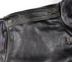 Aero A-2 Military Flight Jacket, size 44, Blackened Brown Vicenza Horsehide