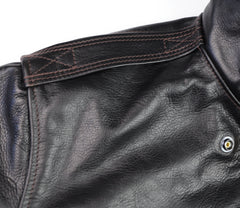 Aero A-2 Military Flight Jacket, size 42, Blackened Brown Vicenza Horsehide