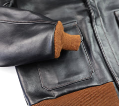 Aero A-2 Military Flight Jacket, size 42, Blackened Brown Vicenza Horsehide