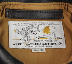 Aero A-2 Military Flight Jacket, size 42, Blackened Brown Vicenza Horsehide