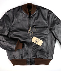 Aero College Jacket, size 38 (fits like 42), Blackened Brown Vicenza Horsehide