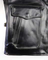 Aero Half Belt Deluxe, size 38 (fits like size 42), Black CXL Steerhide