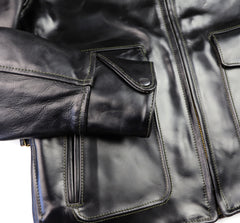 Aero Half Belt Deluxe, size 38 (fits like size 42), Black CXL Steerhide