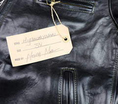 Aero Highwayman, sz 38 (fits like size 42), Black Badalassi Cowhide