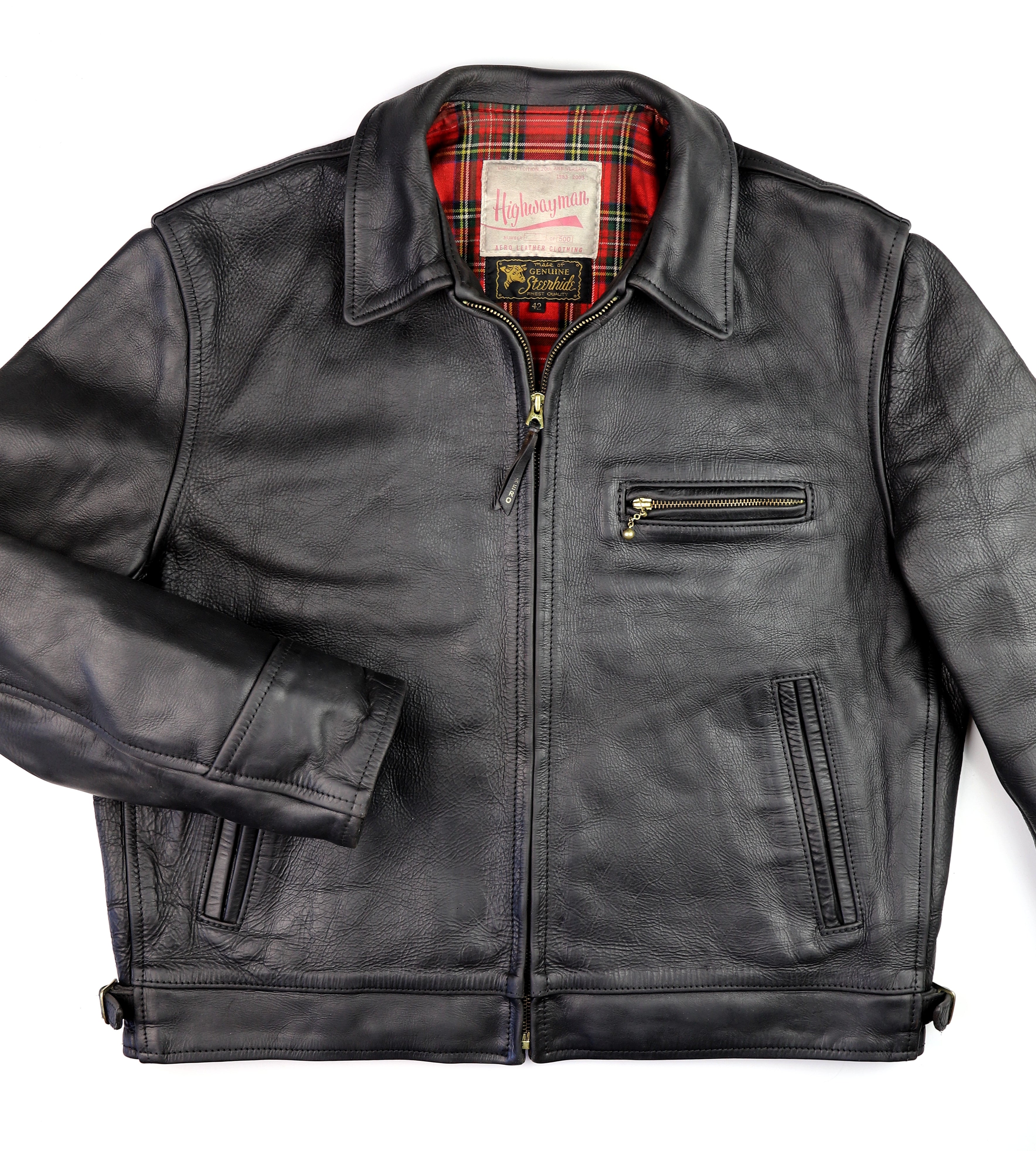 Aero Highwayman, sz 42, Black CXL Steerhide, Gently Worn