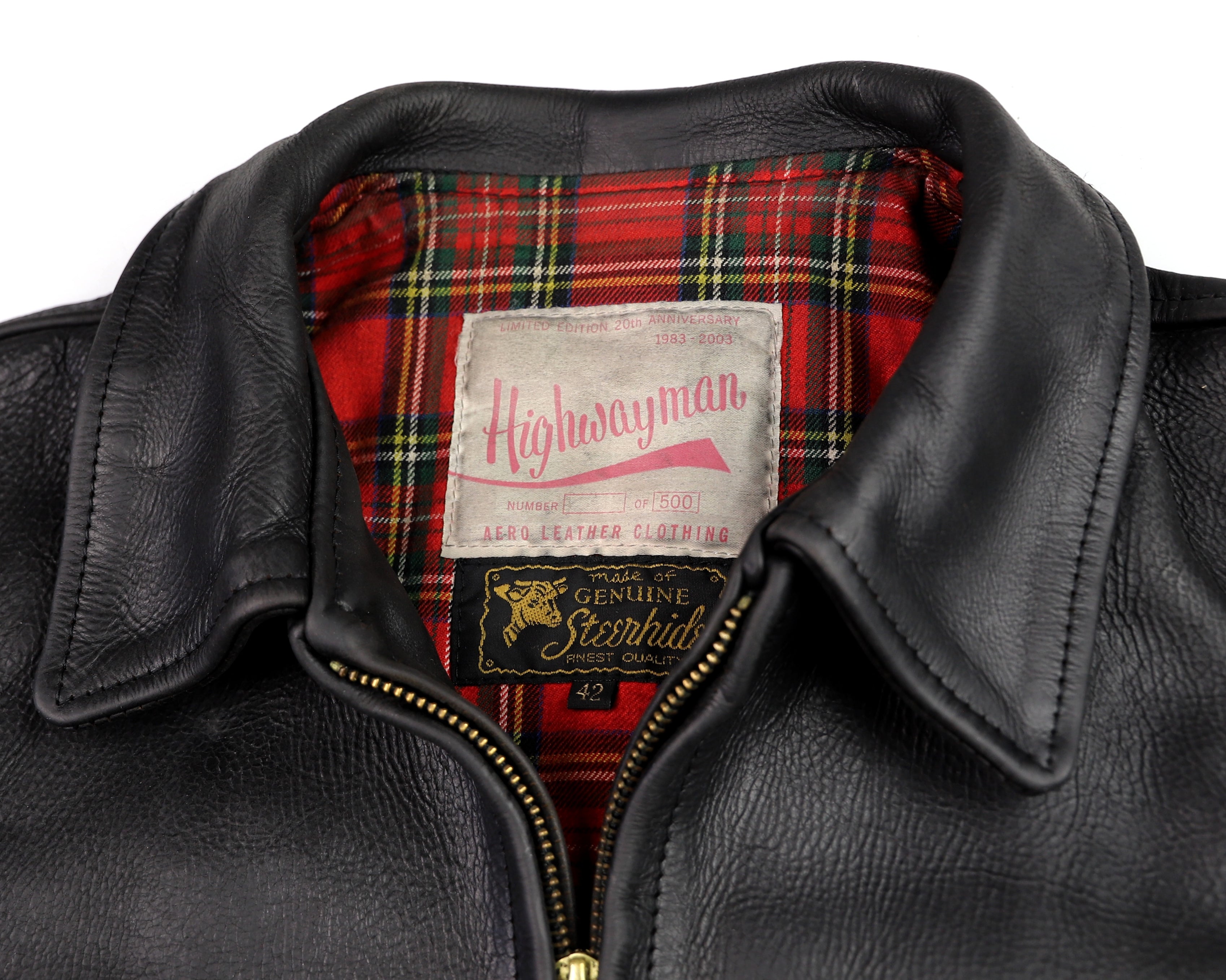 Aero Highwayman, sz 42, Black CXL Steerhide, Gently Worn