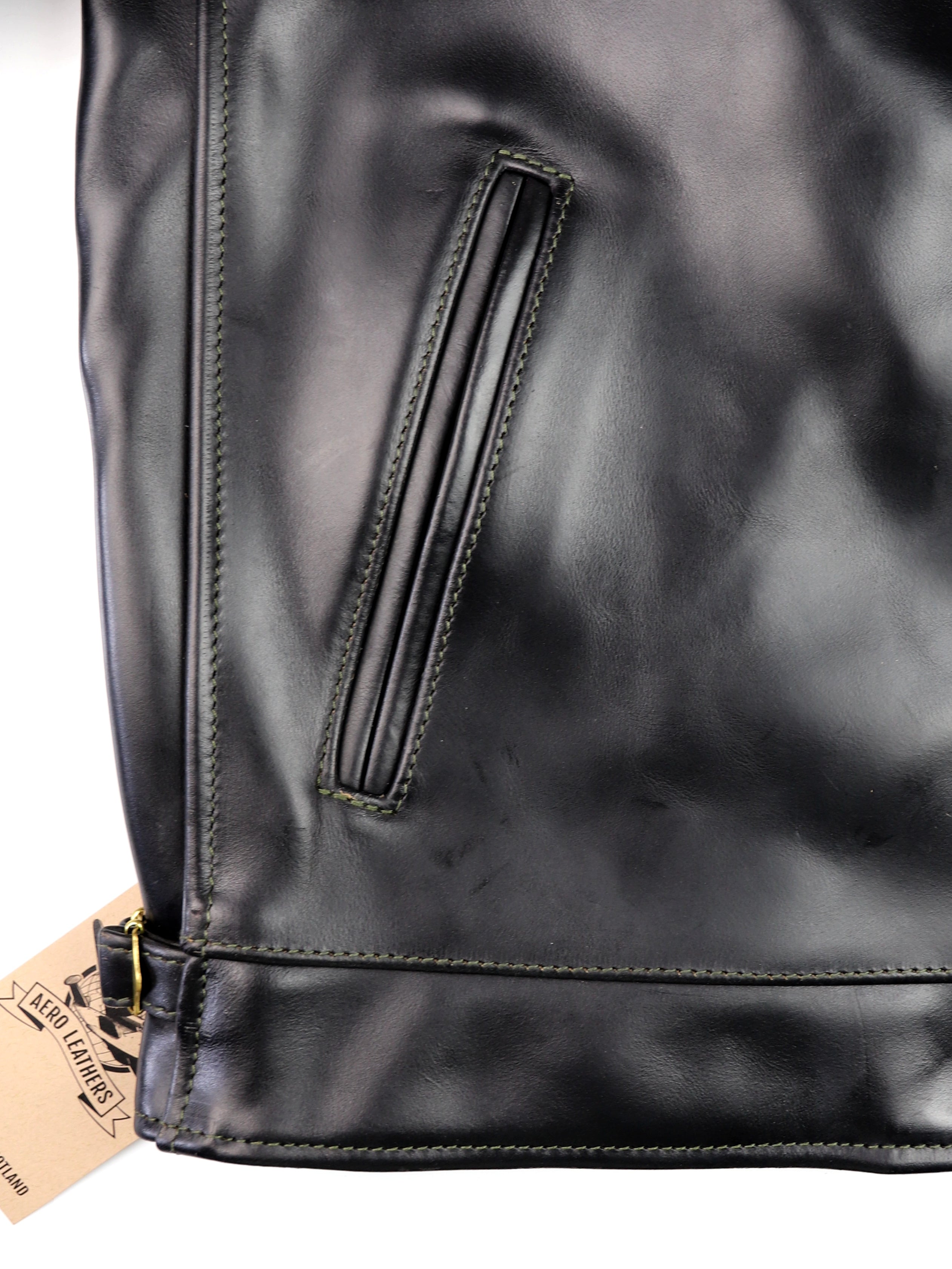 Aero Highwayman, size 36 (fits like 40), Black Chromexcel Steerhide