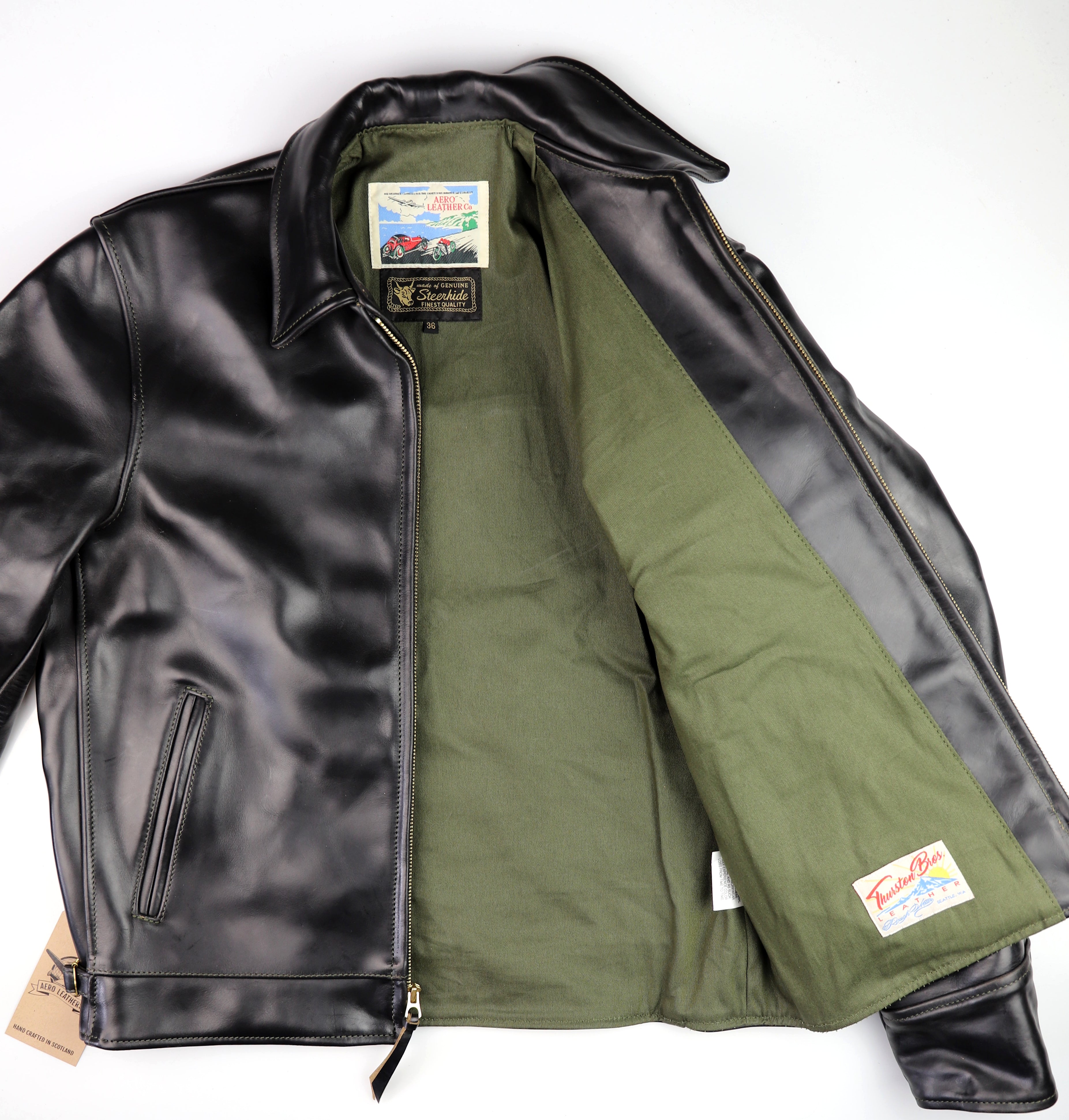 Aero Highwayman, size 36 (fits like 40), Black Chromexcel Steerhide