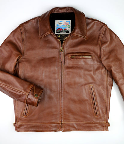 Aero Highwayman, sz 40, Russet Vicenza Horsehide, Gently Worn