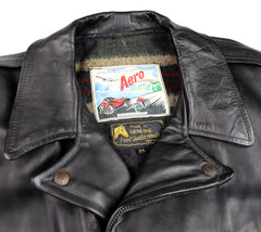 Aero Motorcycle Jacket, sz 44, Black CXL FQHH, Gently Worn