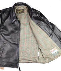 Aero Premier Highwayman, size 44, Blackened Brown Vicenza Horsehide
