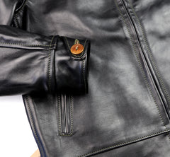 Aero Premier Highwayman, size 44, Blackened Brown Vicenza Horsehide