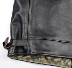 Aero Premier Highwayman, size 44, Blackened Brown Vicenza Horsehide
