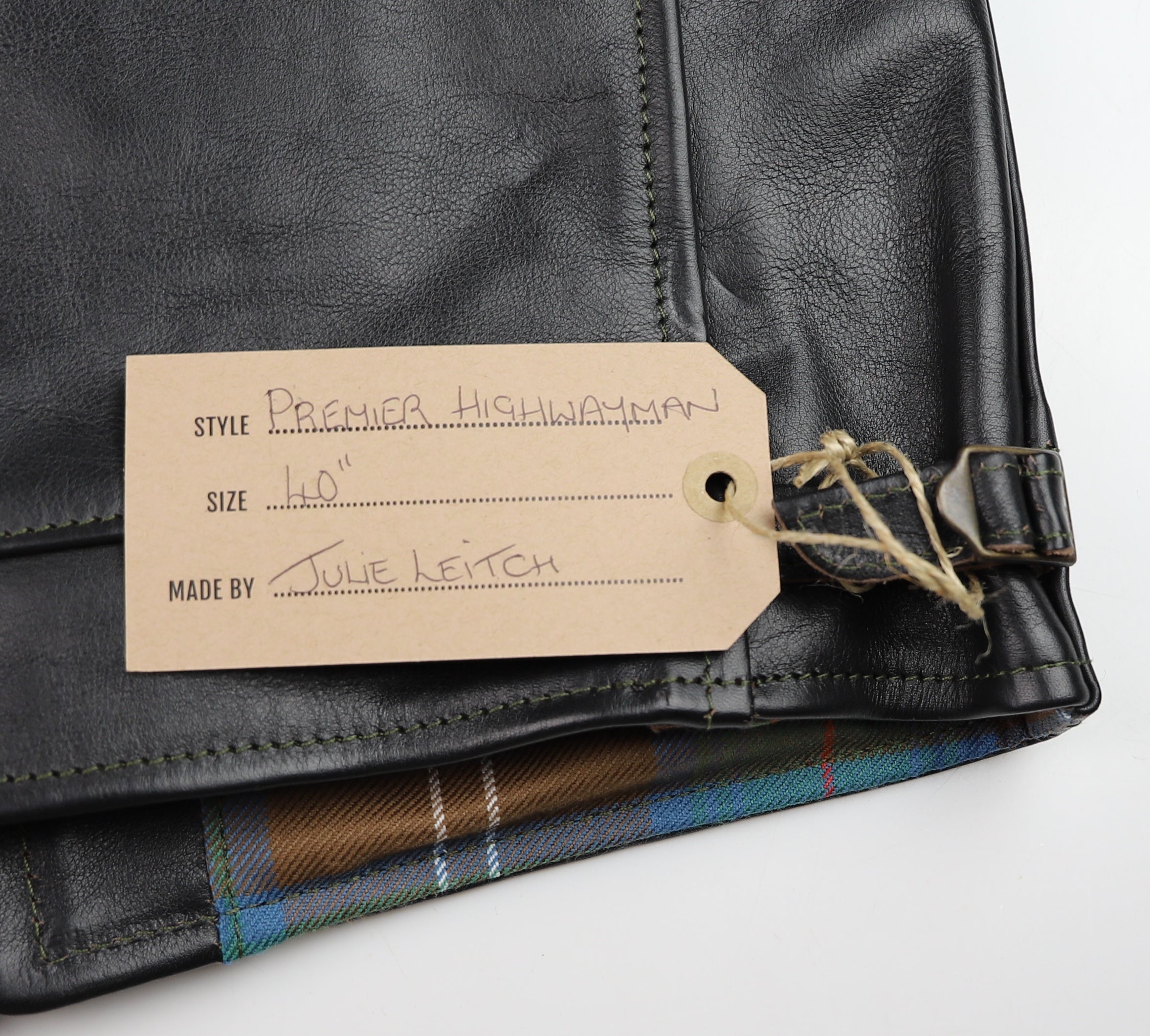 Aero Premier Highwayman, size 40, Blackened Brown Vicenza Horsehide