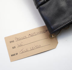 Aero Premier Work Coat, size 44, Blackened Brown Vicenza Horsehide