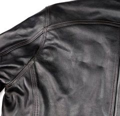 Aero Premier Work Coat, size 44, Blackened Brown Vicenza Horsehide