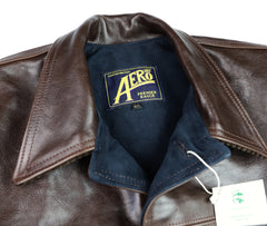 Aero Premier Work Coat, size 40, Chestnut Badalassi Cowhide