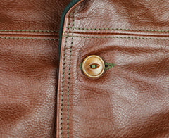 Aero Premier Work Coat, size 42, Russet Vicenza Horsehide