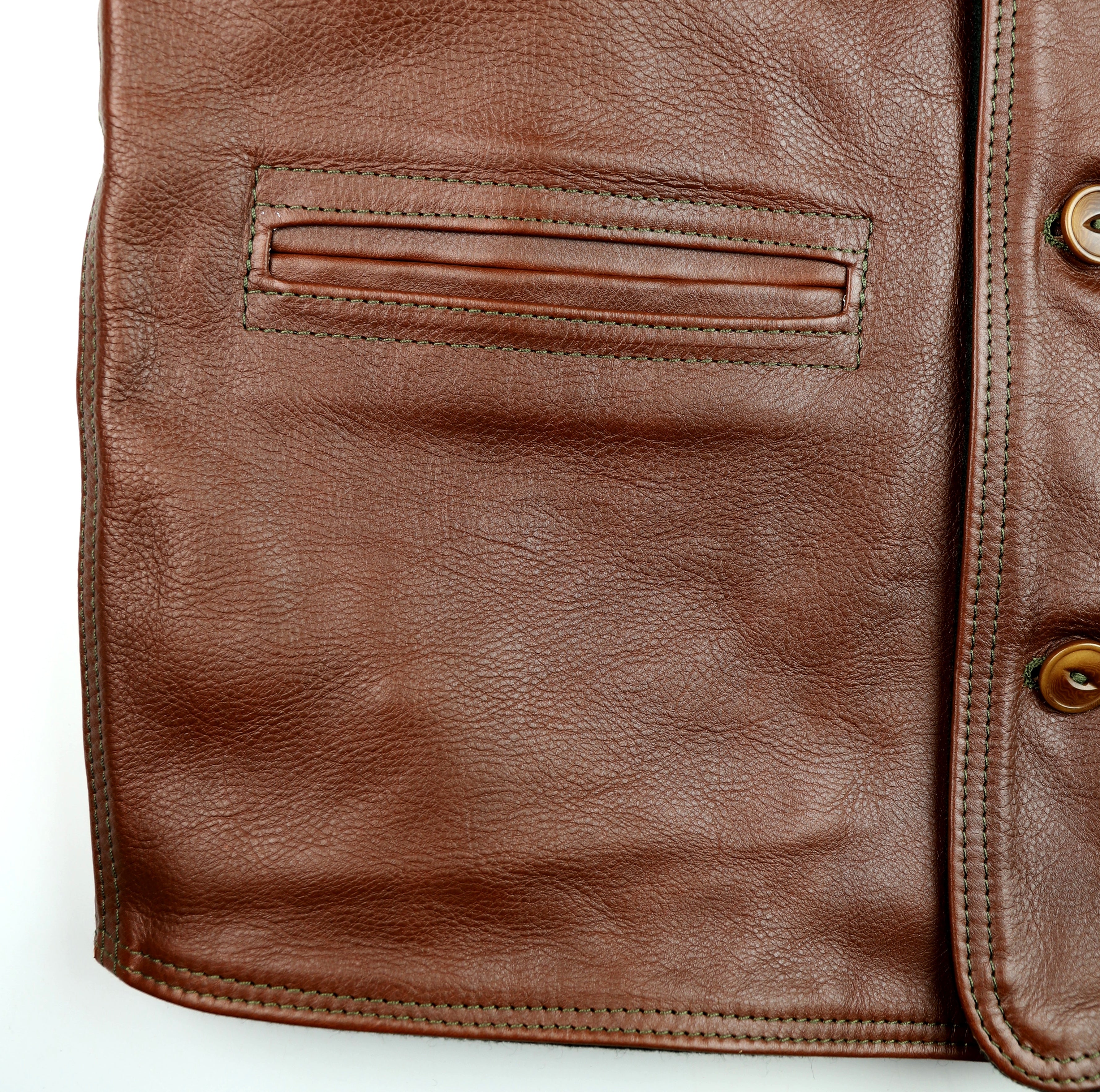 Aero Premier Work Coat, size 42, Russet Vicenza Horsehide