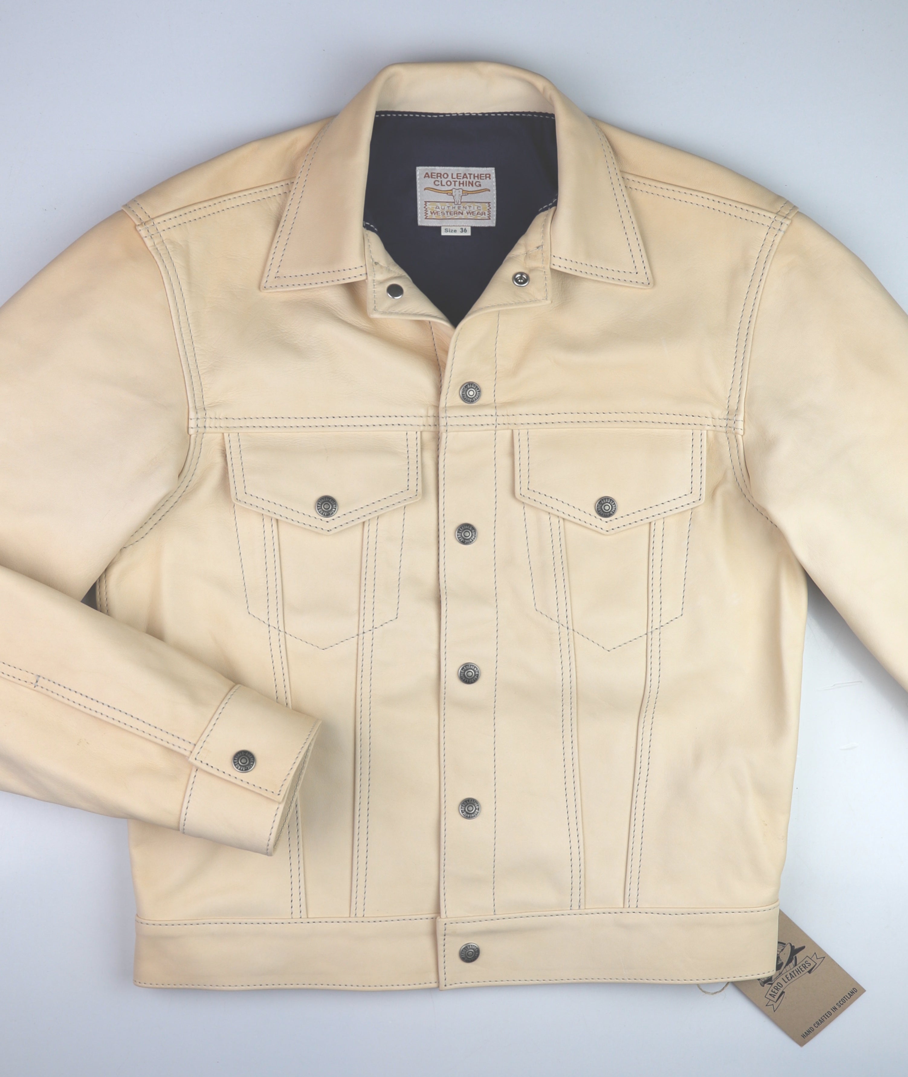 Aero 557XX Type 3 Jean Jacket, size 36, Unfinished Horsehide