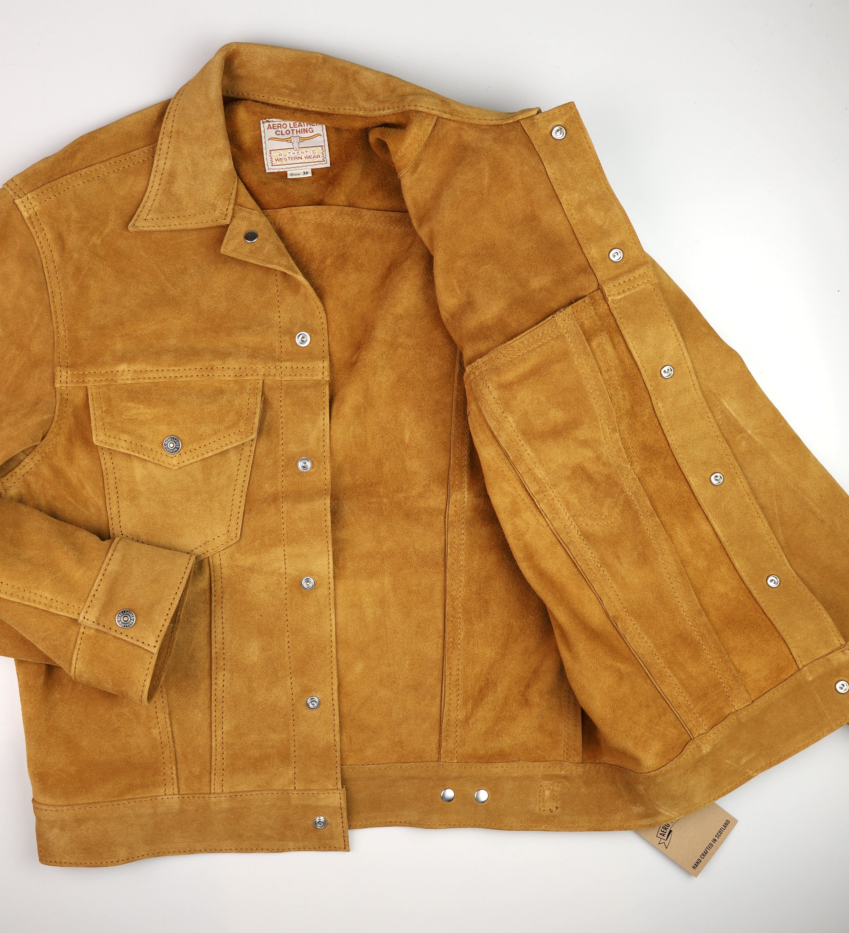 Aero Type 3 Jean Jacket, size 36, Golden Suede