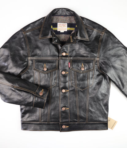 Aero 557XX Type 3 Jean Jacket, size 38, Blackened Brown Vicenza Horsehide