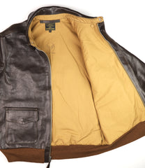 Aero A-2 Military Flight Jacket, size 46, Chestnut Badalassi