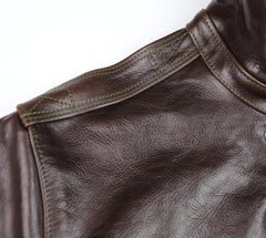 Aero A-2 Military Flight Jacket, size 46, Chestnut Badalassi