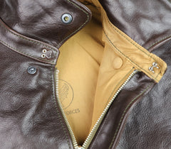 Aero A-2 Military Flight Jacket, size 46, Chestnut Badalassi