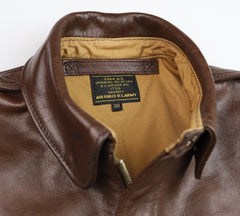 Aero A-2 Military Flight Jacket, size 38, Chestnut Badalassi, Gently Worn