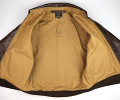 Aero A-2 Military Flight Jacket, size 38, Chestnut Badalassi, Gently Worn