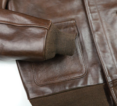 Aero A-2 Military Flight Jacket, size 38, Chestnut Badalassi, Gently Worn