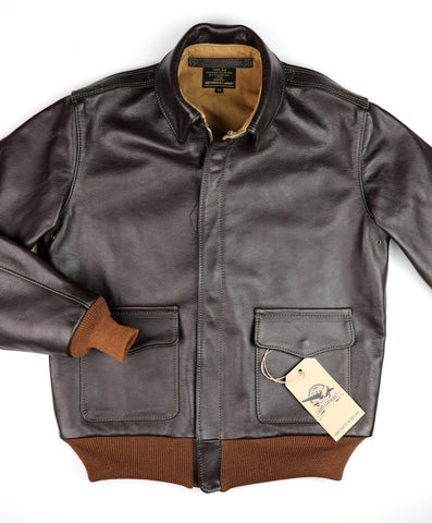 Aero A-2 Military Flight Jacket, size 38, Dark Seal Vicenza