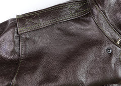 Aero A-2 Military Flight Jacket, size 38, Dark Seal Vicenza Horsehide