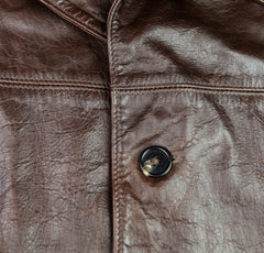 Aero Veste de Rallye, size 50, Battered Brown Steerhide, Gently Worn