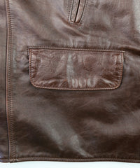 Aero Veste de Rallye, size 50, Battered Brown Steerhide, Gently Worn