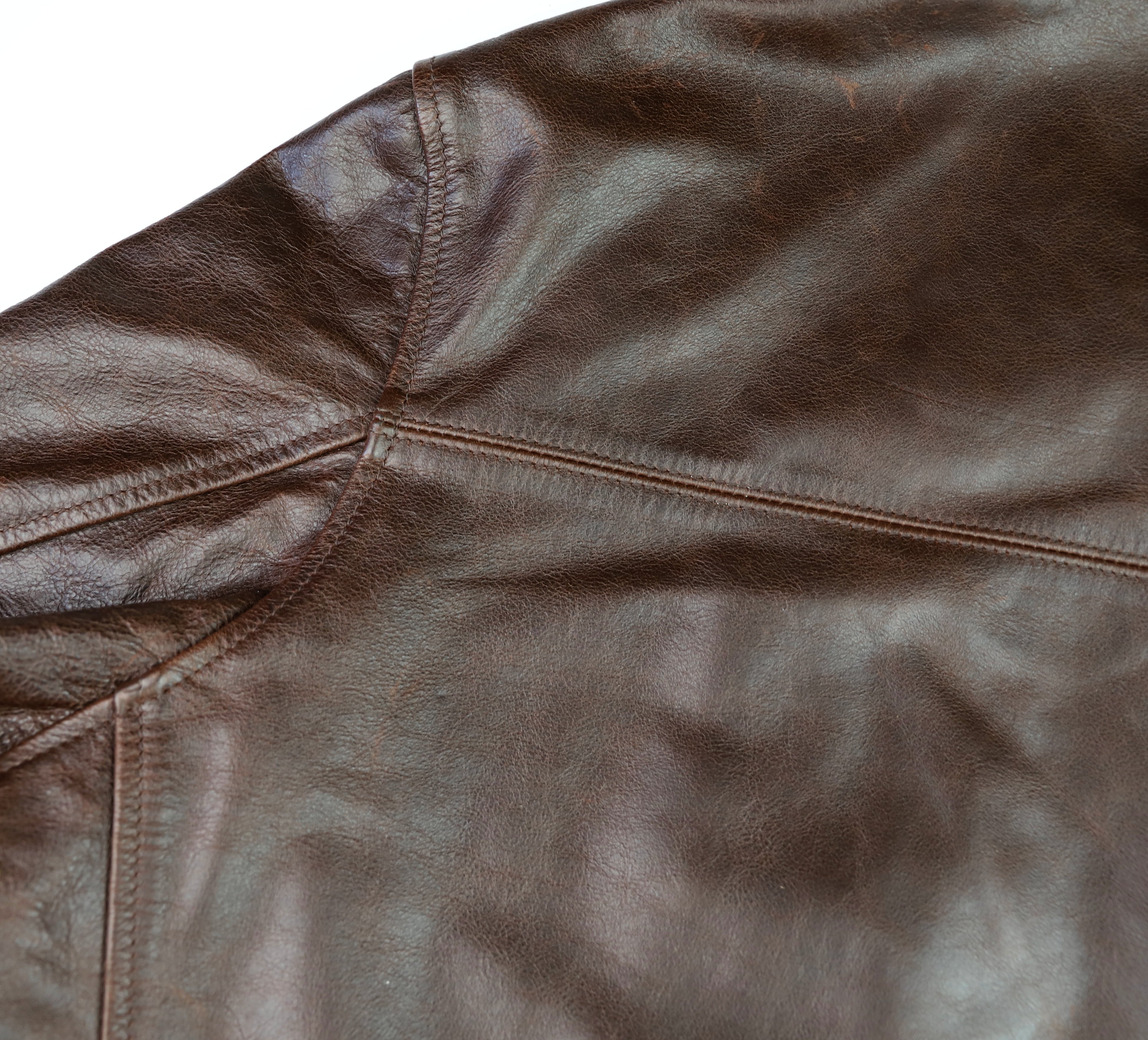 Aero Veste de Rallye, size 50, Battered Brown Steerhide, Gently Worn