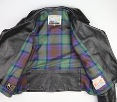 Aero Women's Motorcycle Jacket, size 5, Blackened Brown Vicenza Horsehide