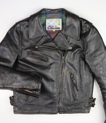 Aero Women's Motorcycle Jacket, size 5, Blackened Brown Vicenza Horsehide