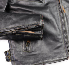 Aero Women's Motorcycle Jacket, size 5, Blackened Brown Vicenza Horsehide