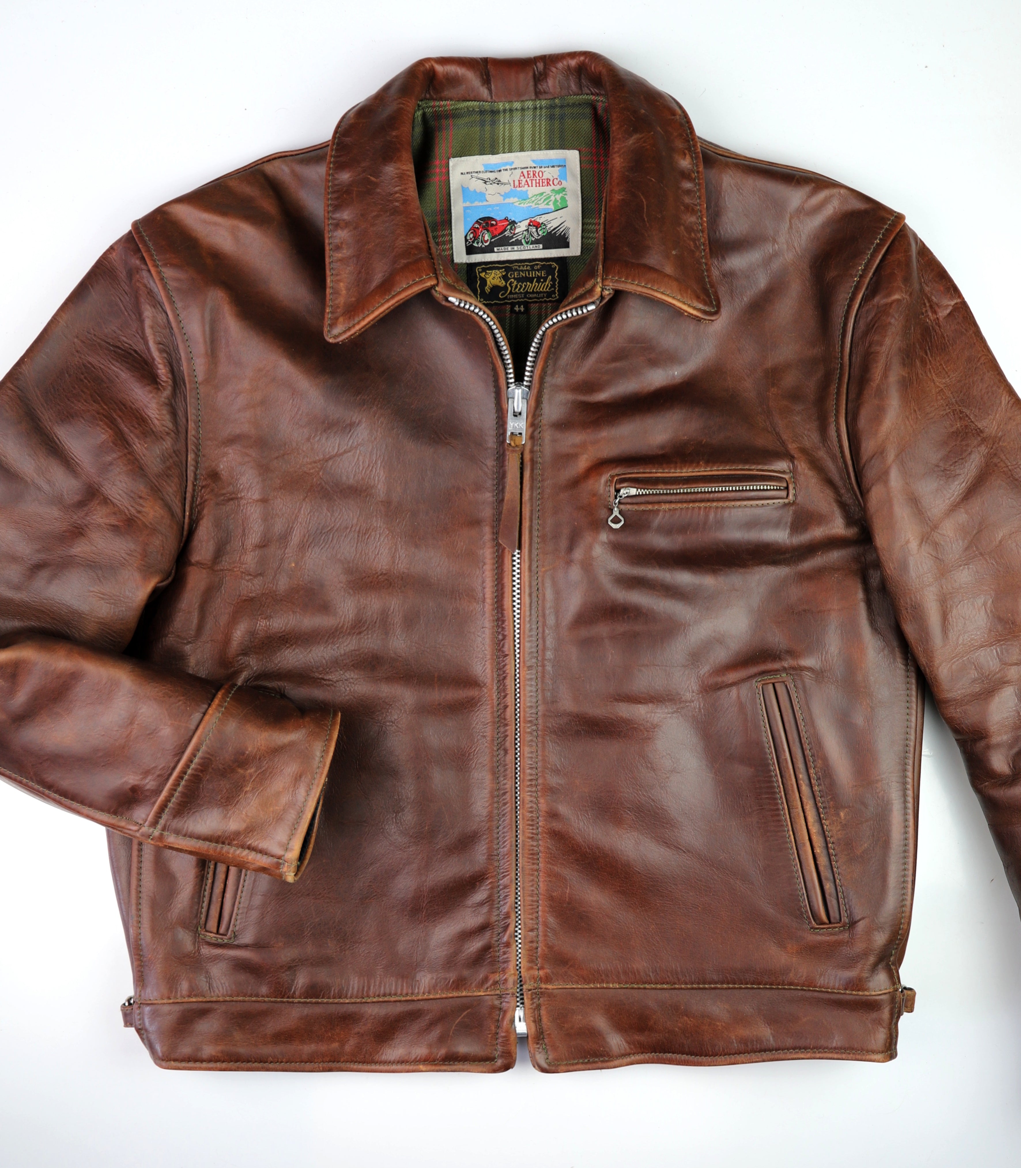 Aero Highwayman, sz 44, Brown CXL Steerhide, Gently Worn