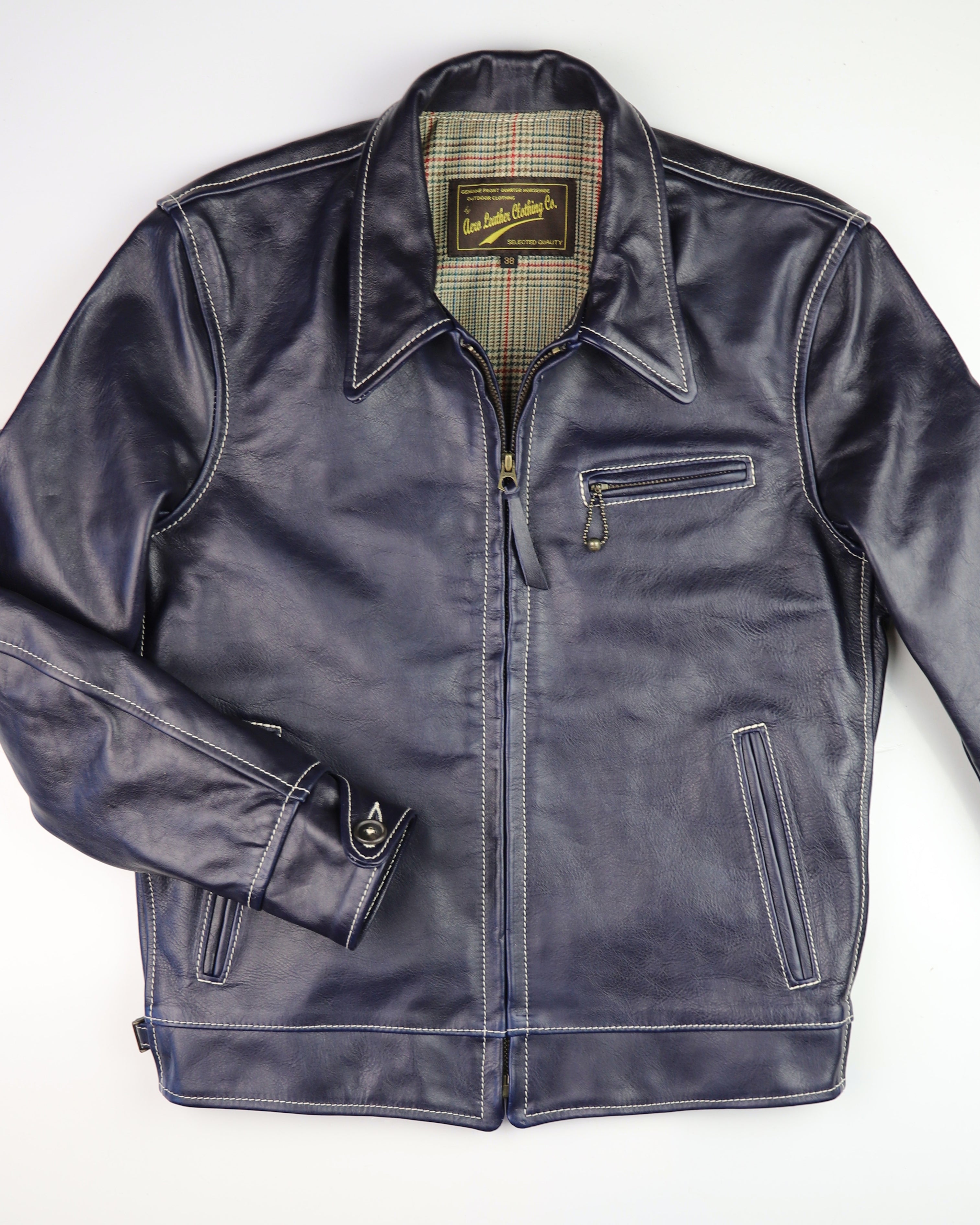 Aero Premier Highwayman, size 38, Navy Blue Vicenza Horsehide