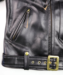 Aero D-Pocket Ridley with removable Mouton Collar, size 40, Black CXL Steerhide