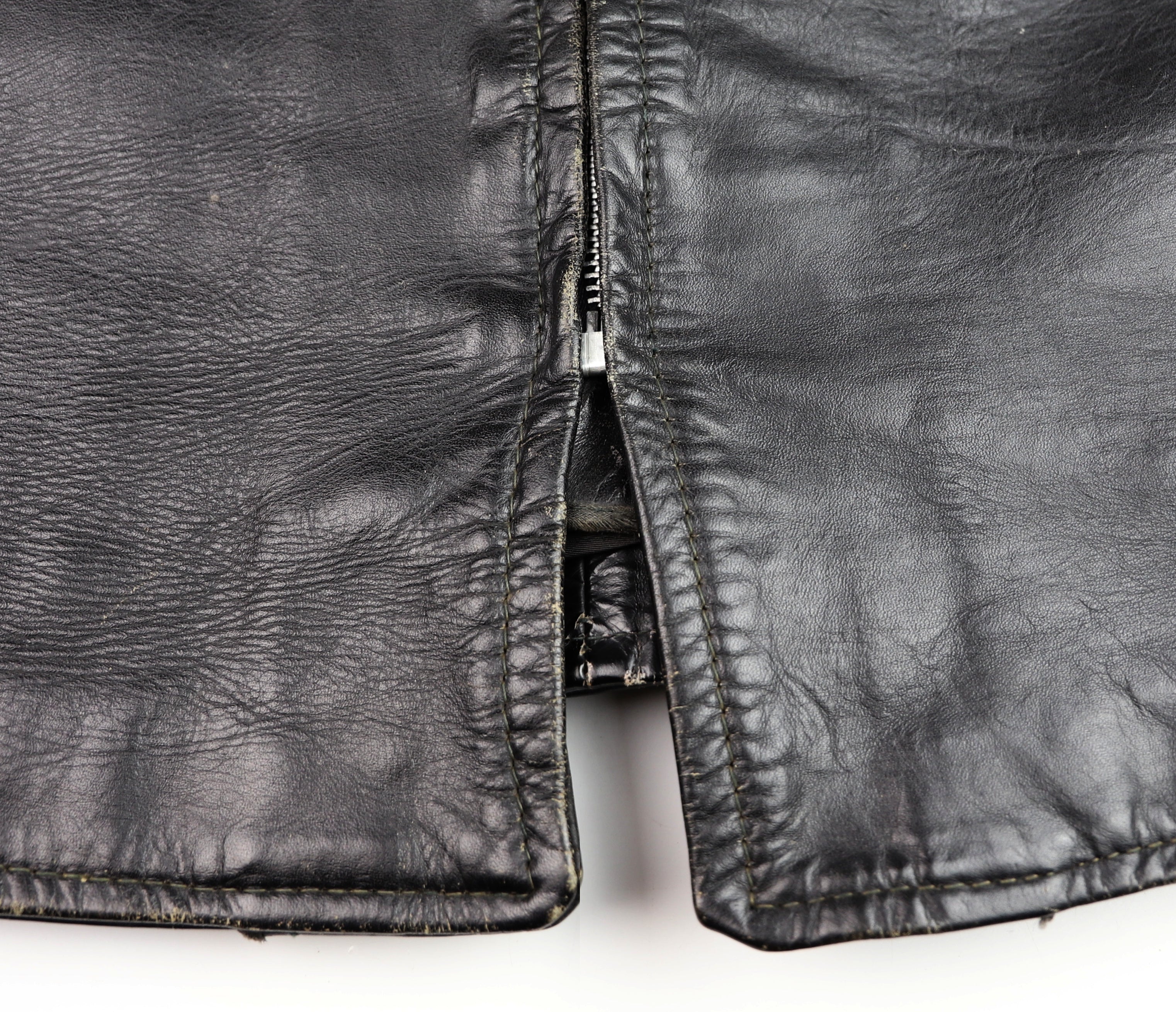 Vintage Brooks Cafe Racer Jacket, Black, size 42