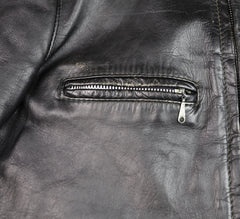 Vintage Brooks Cafe Racer Jacket, Black, size 42
